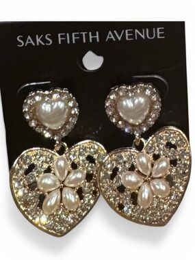Saks Fifth Avenue Heart Earrings